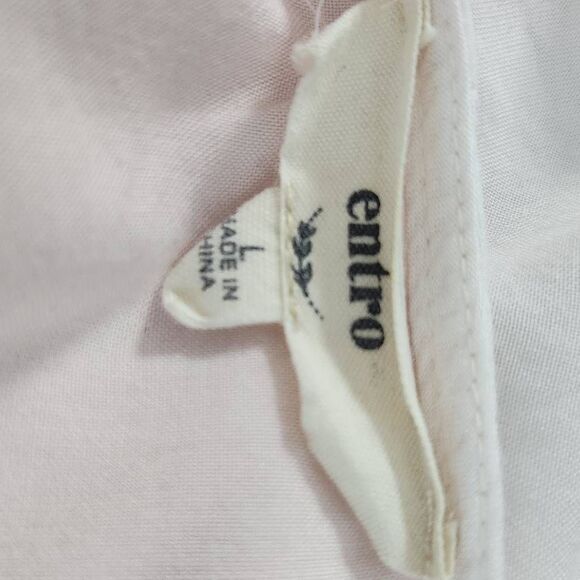 Entro Pink, Blue, and Green Ombre Boho Blouse with Crochet Accent Size Large - Picture 7 of 9